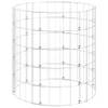 The Living Store Gabion Paal - Ronde - 50 x 50 cm - Zilver - Gegalvaniseerd staal