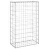 The Living Store Gabion Mand - Staal - 60x30x100cm - Gegalvaniseerd - Zilverkleurig - Hoog draagvermogen