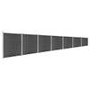 The Living Store Schuttingpanelen - HKC - 1.218 x 186 cm - Zwart