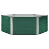 The Living Store verhoogd tuinbed - gegalvaniseerd staal 129x129x46 cm - groene afwerking