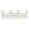 The Living Store Palletbank Tuinmeubelen - 200x67.5x60.8cm - Grenenhout - Wit