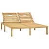 The Living Store Loungebed Serenity - Ligbed 200 x 138 x (31.5 - 77) cm - Inclusief 2 Kussens - Verstelbare Rugleuning