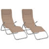 The Living Store Ligbed - x - Tuinmeubelen - 158 x 58 x 66.5 cm - Taupe