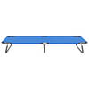 The Living Store Loungebed Opvouwbaar - Blauw - 190 x 58 x 28 cm - Max - 120 kg - Gepoedercoat stalen frame - 600D