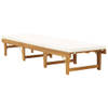 The Living Store Inklapbaar Houten Ligbed - Acaciahout - 200 x 61 x 30/55.5/70/86 cm - Natuurlijke Houtkleur