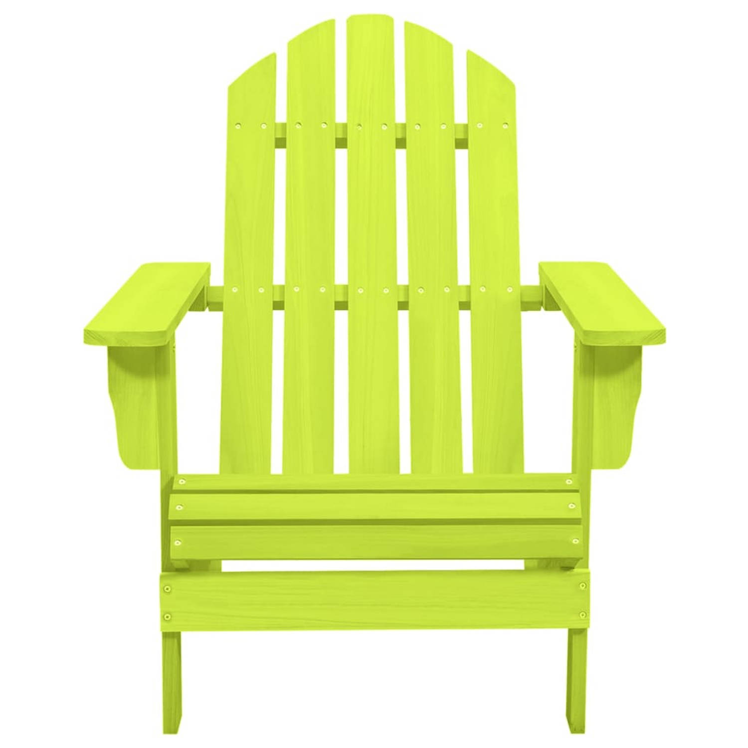 The Living Store Adirondack Stoel - Tuinmeubel - 69.5 x 86.5 x 89.5 cm - Groen