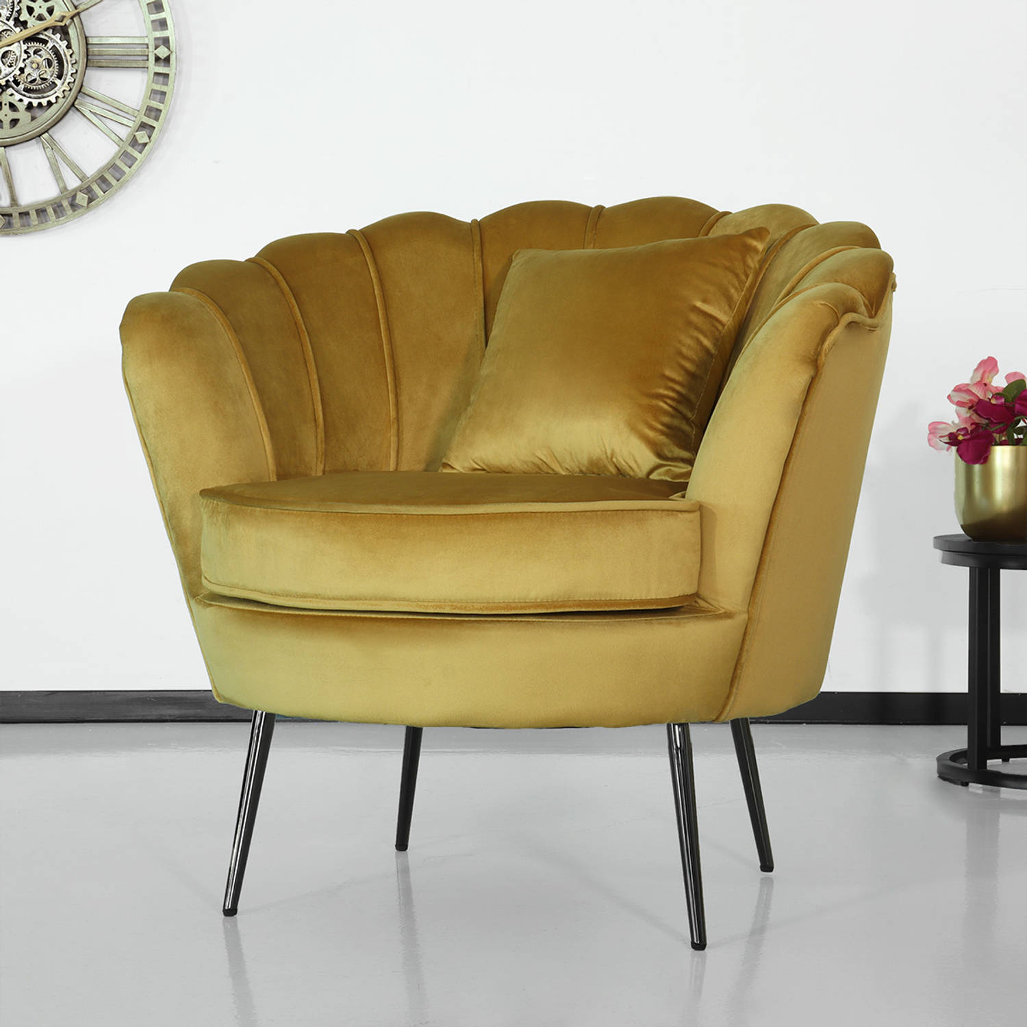 Fauteuil zitbank 1 persoons Belle goud