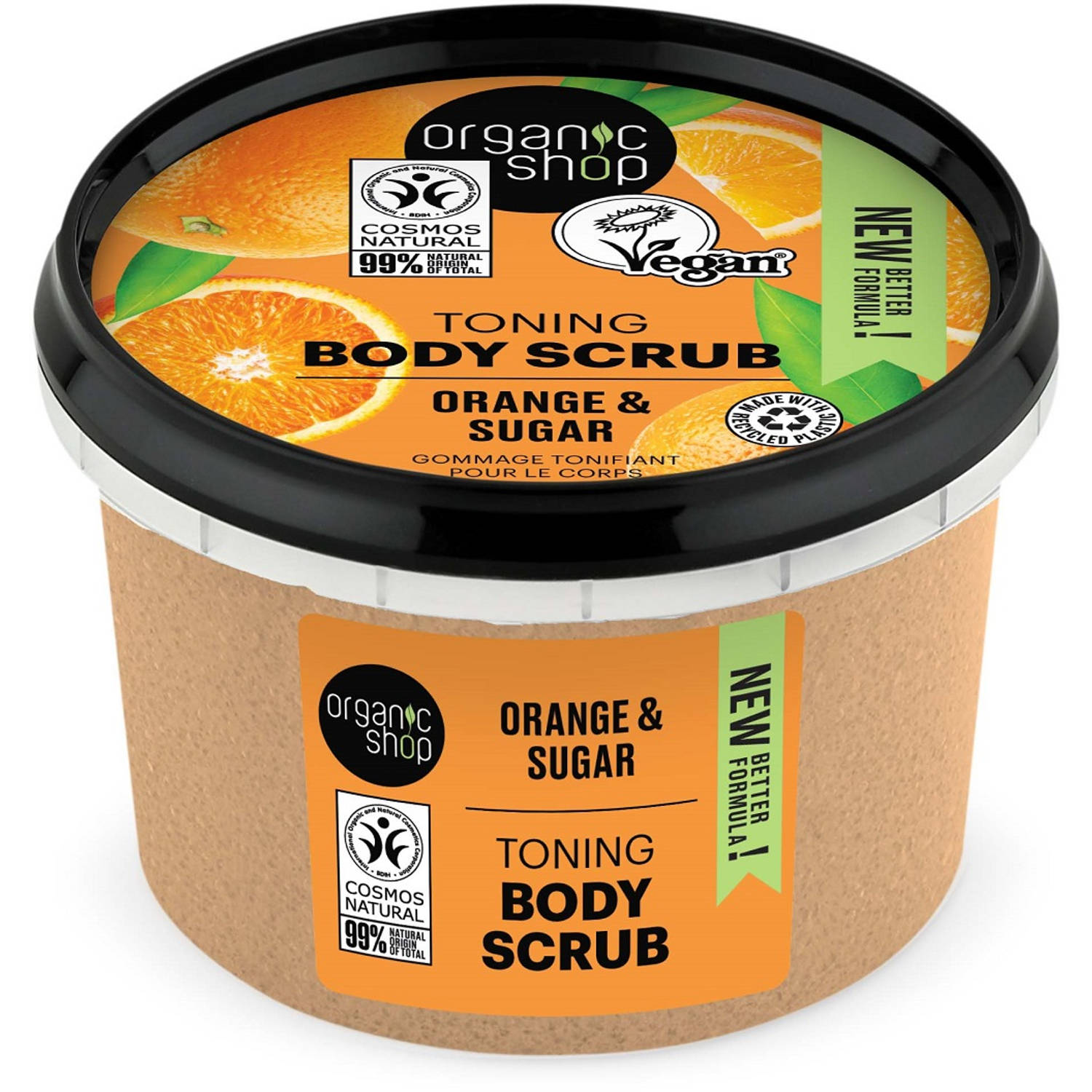 Organic Shop Orange & Sugar Body Scrub - Toning Body Sugar Peeling 250ml