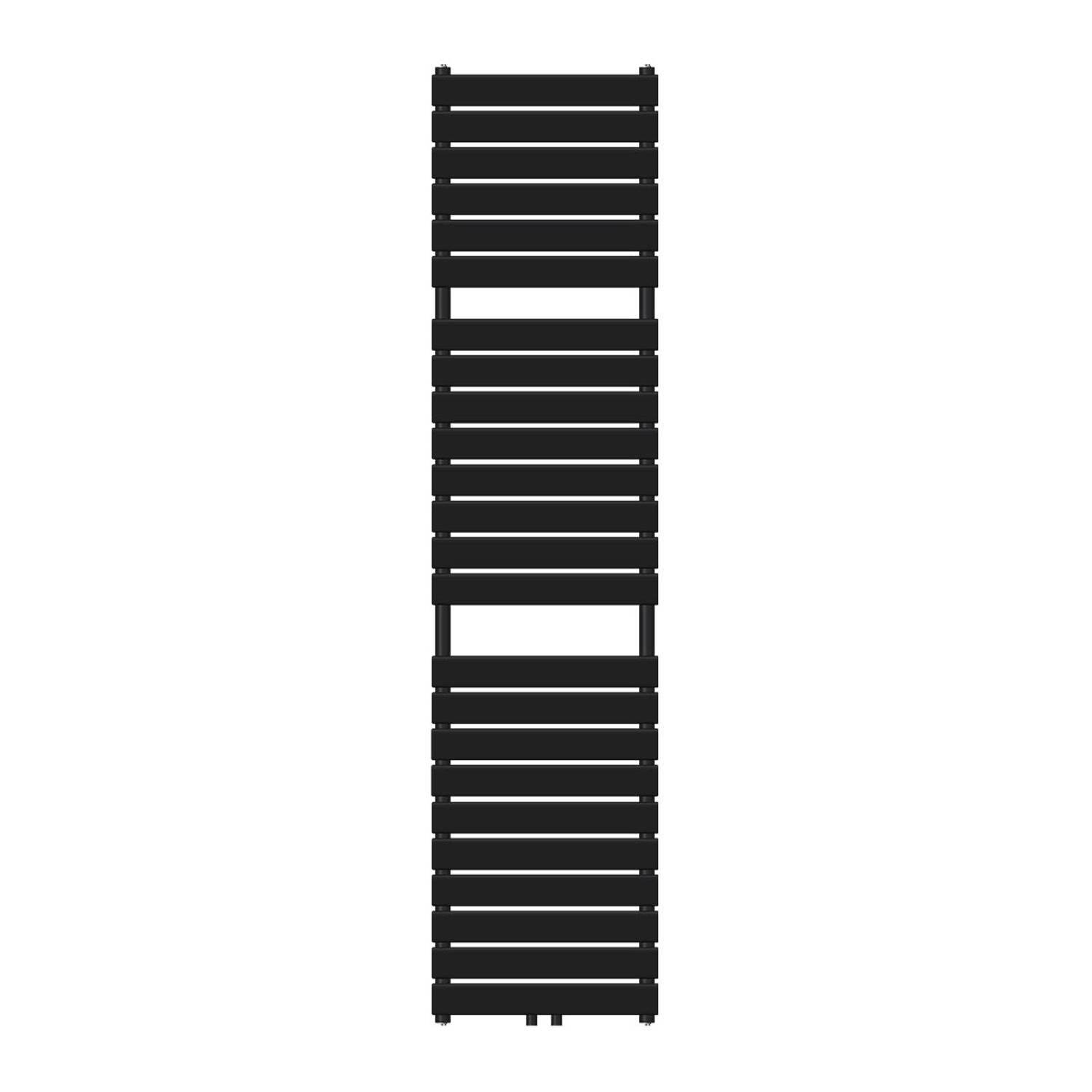 Badkamer radiator middenaansluiting 500x1800 mm zwart mat LuxeBath