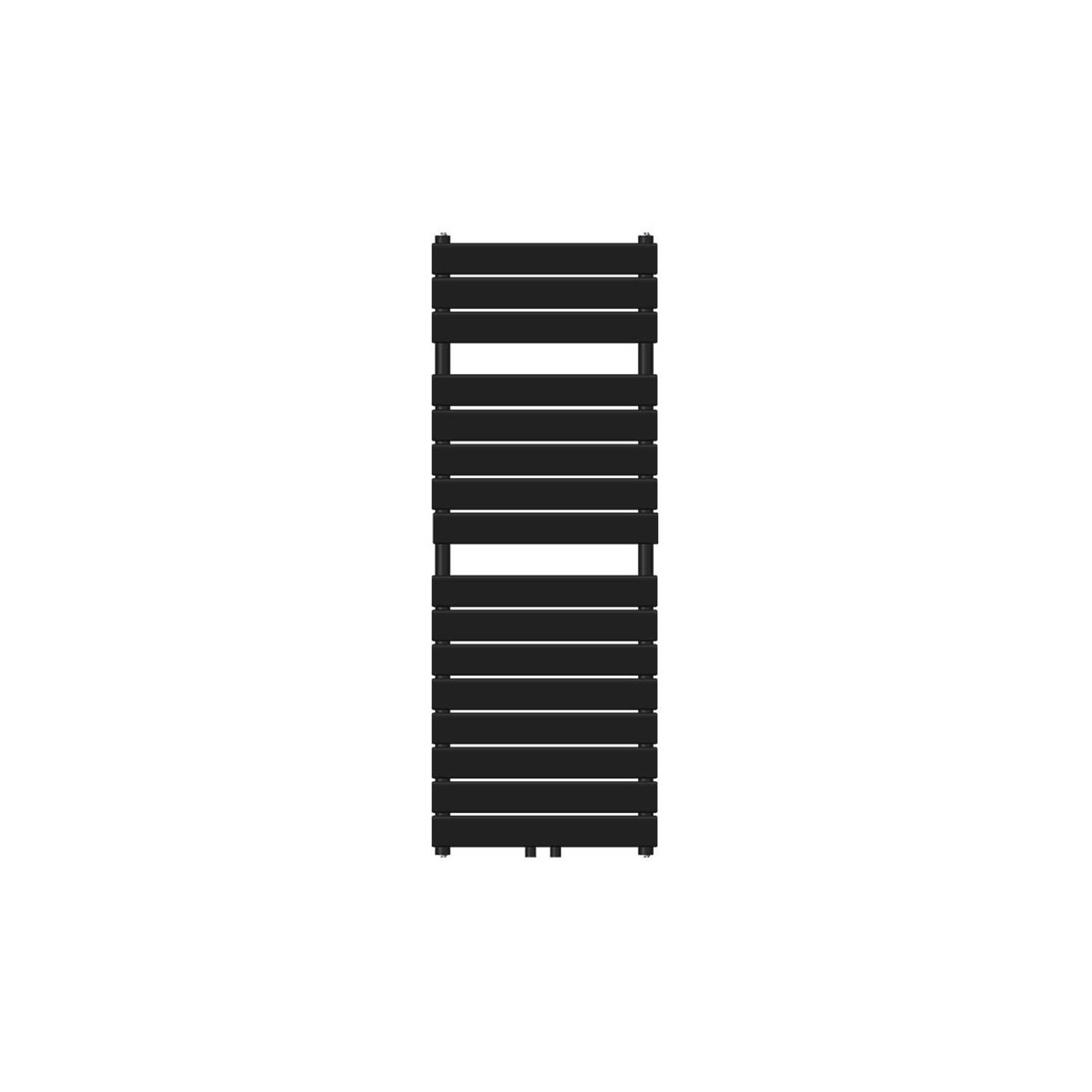 Badkamer radiator middenaansluiting 500x1200 mm zwart mat LuxeBath