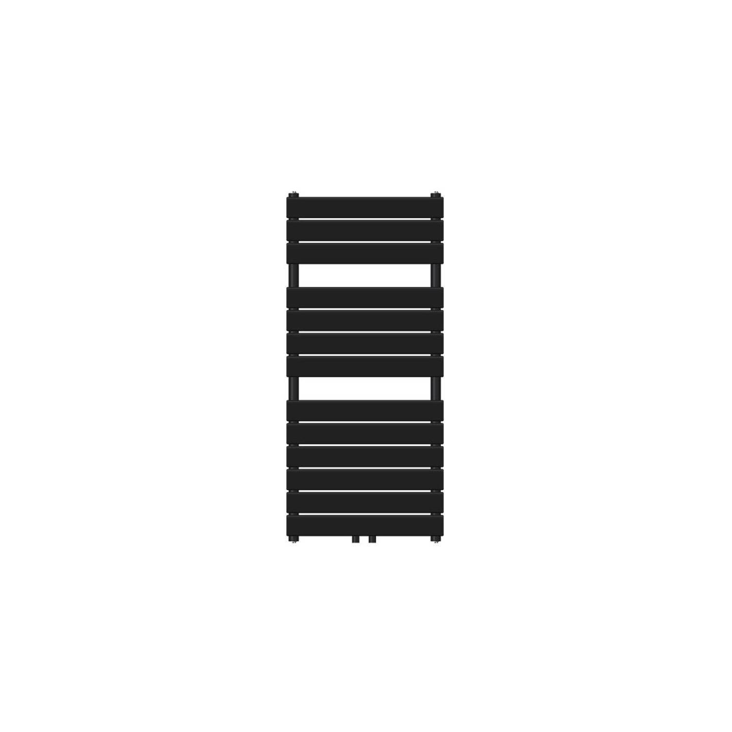 Badkamer radiator middenaansluiting 500x991 mm zwart mat LuxeBath