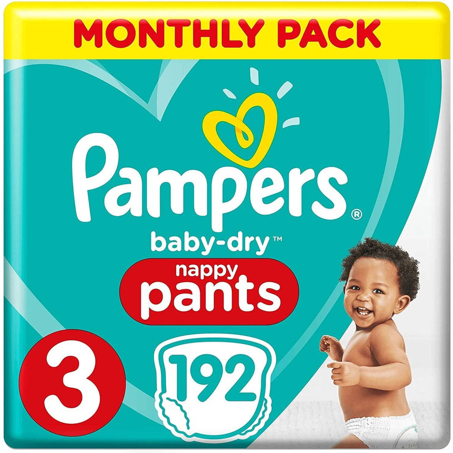 Pampers Baby-Dry Pants Luierbroekjes Maat 3 (6-11 kg) 192 stuks Maandbox