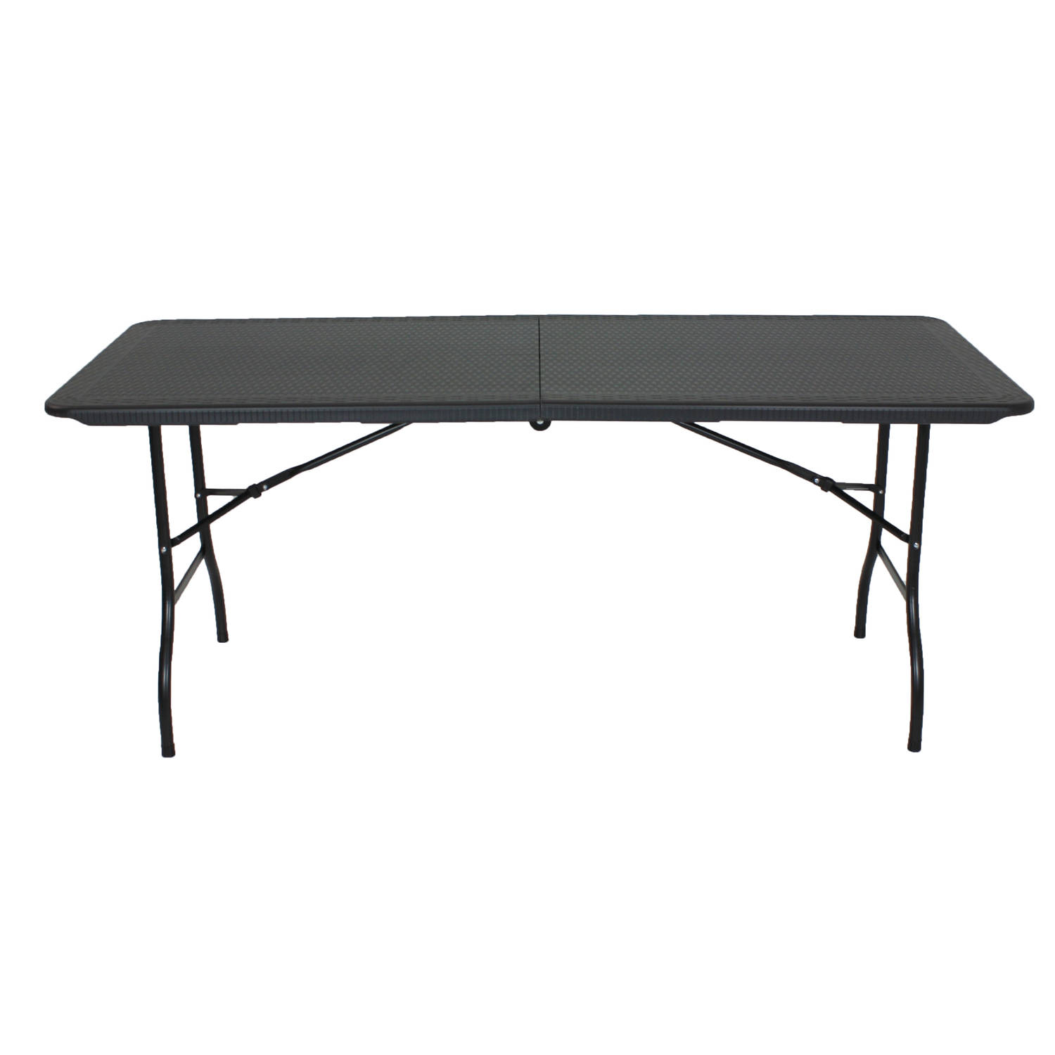 Lowander inklapbare tafel 180x70 cm - Klaptafel | Vouwtafel | Campingtafel - Extra stabiel - Zwart