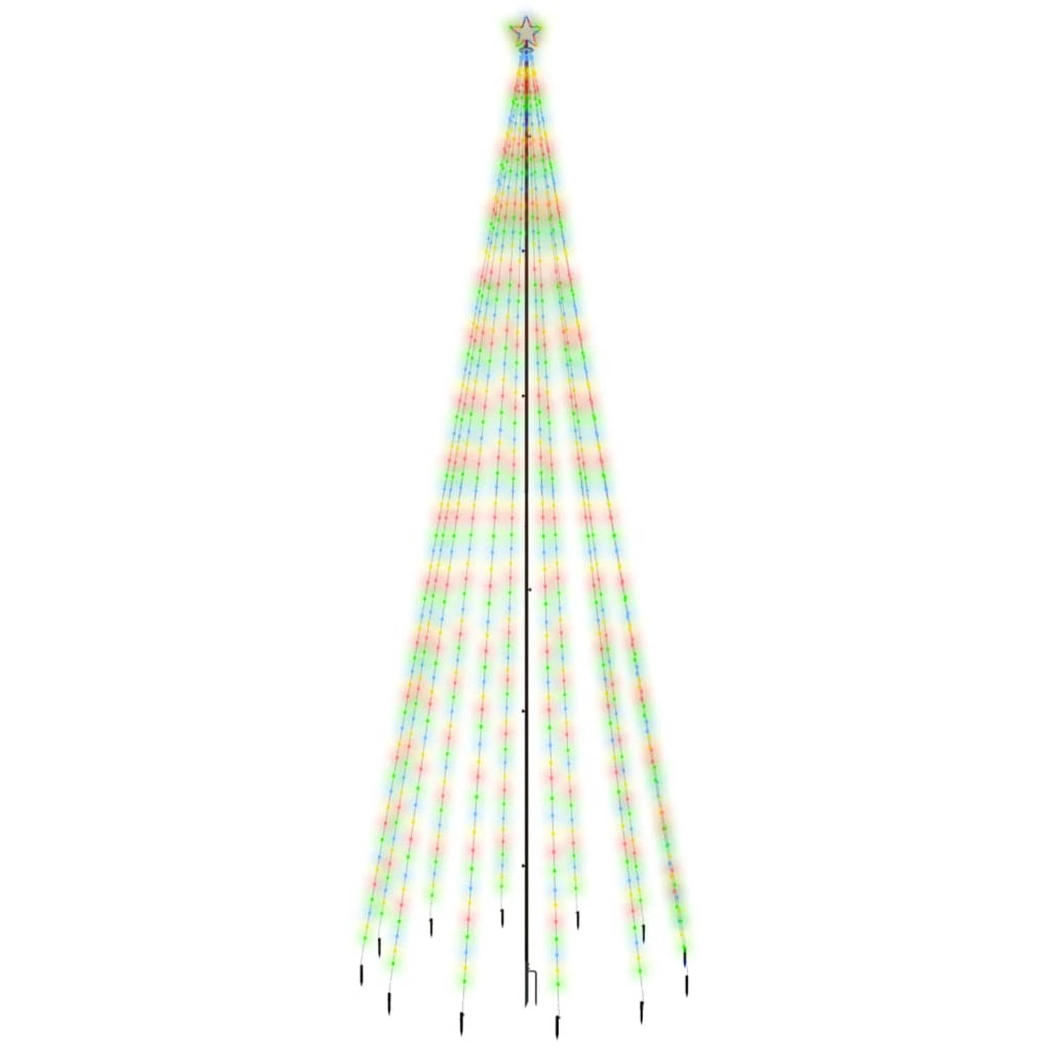The Living Store LED Kerstboom - 732 Meerkleurige LEDs - 160 x 500 cm (ø x H) - Compact Ontwerp