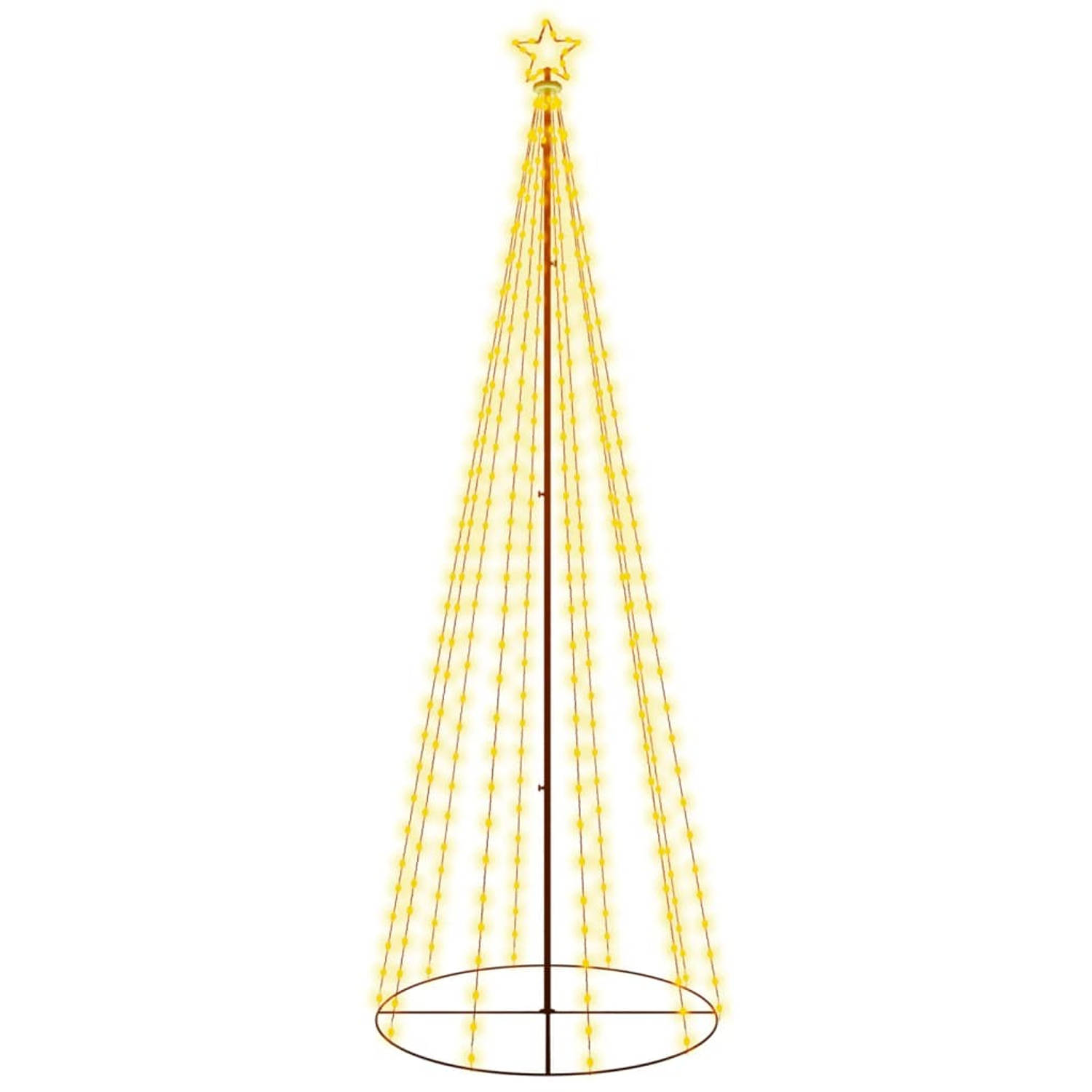 The Living Store Kegelkerstboom 310 LED's 100x300 cm warmwit - Decoratieve kerstboom