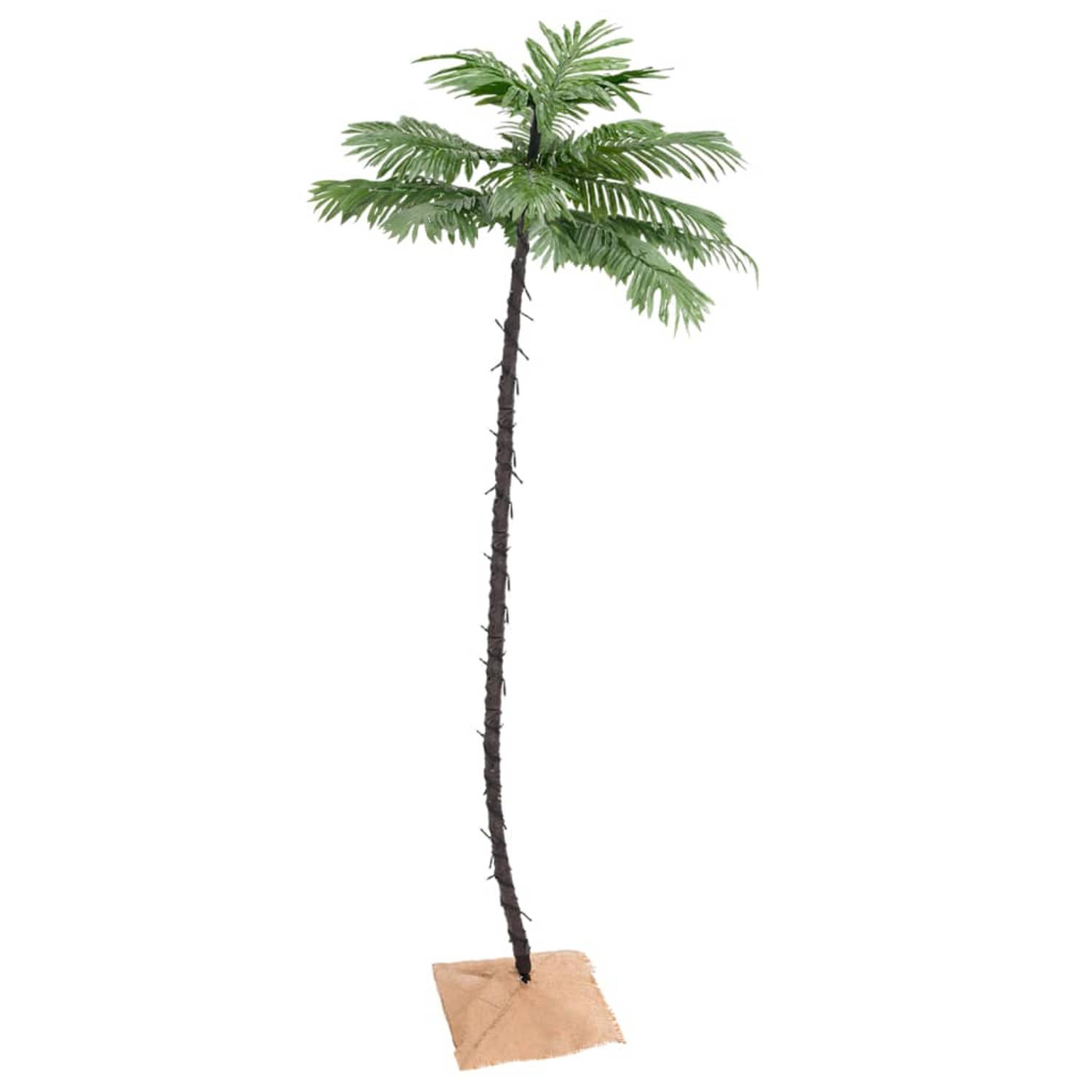 The Living Store Palmboom LED 136 LED's warmwit 220 cm - Decoratieve kerstboom