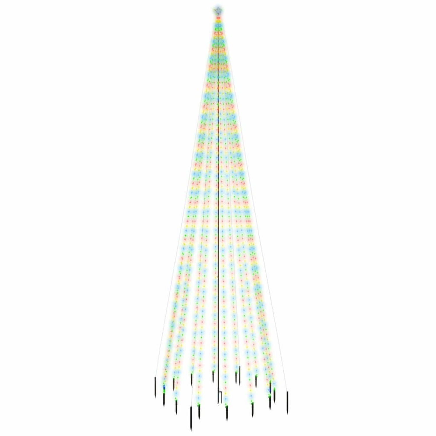 The Living Store Kerstboom met grondpin 1134 LED's meerkleurig 800 cm - Decoratieve kerstboom