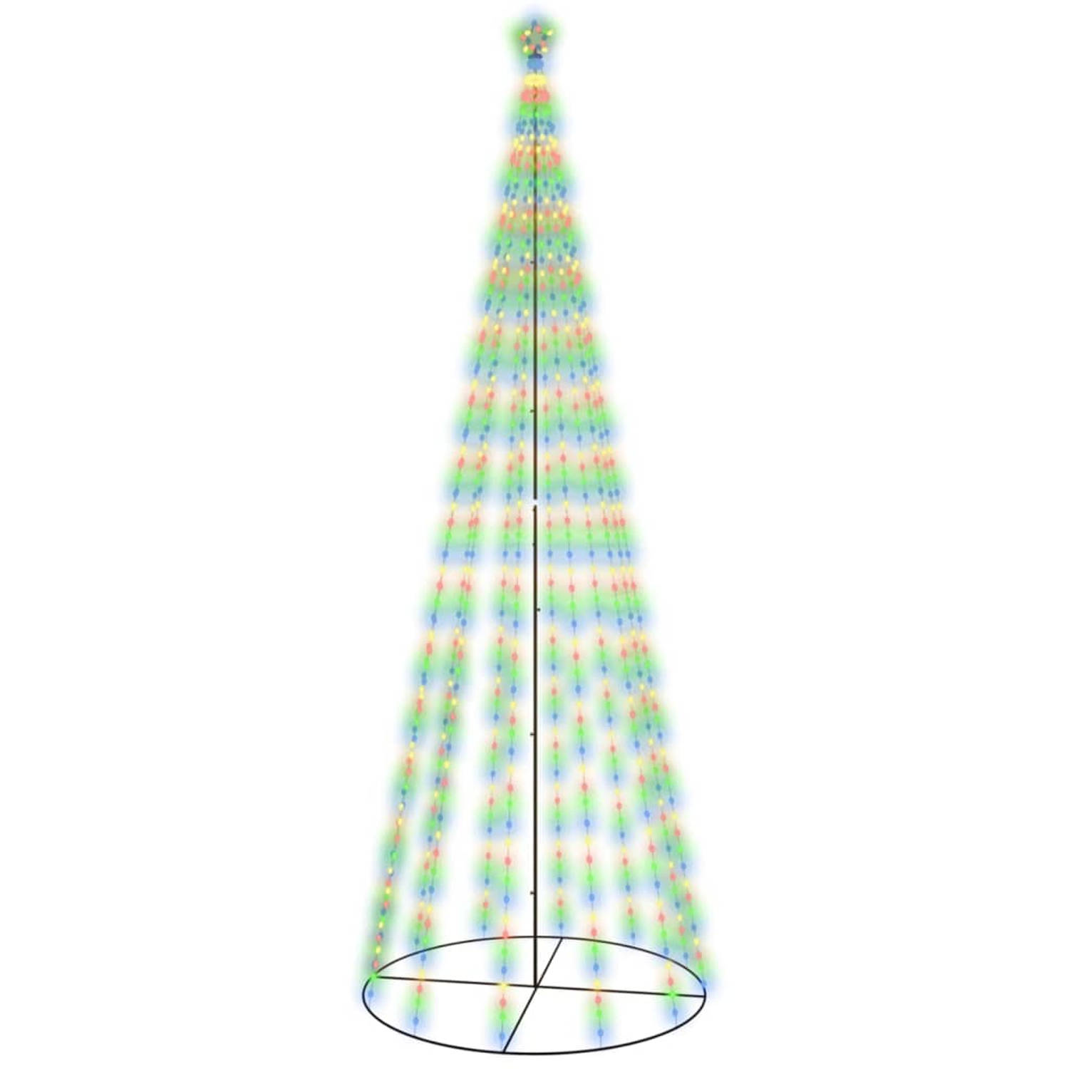 The Living Store Kegelkerstboom 732 LED's meerkleurig 160x500 cm - Decoratieve kerstboom