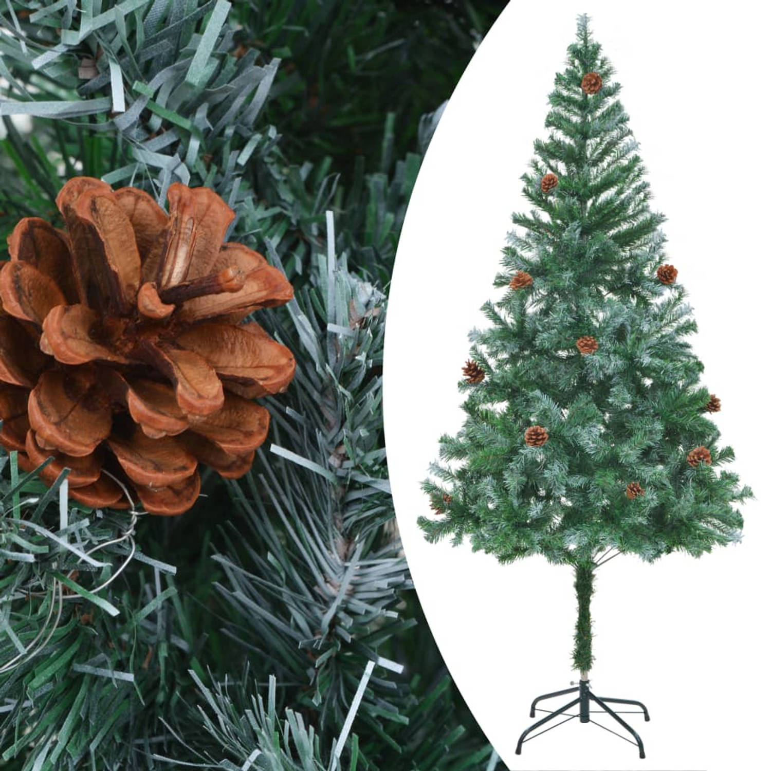 The Living Store Kunstkerstboom met dennenappels 180 cm - Decoratieve kerstboom