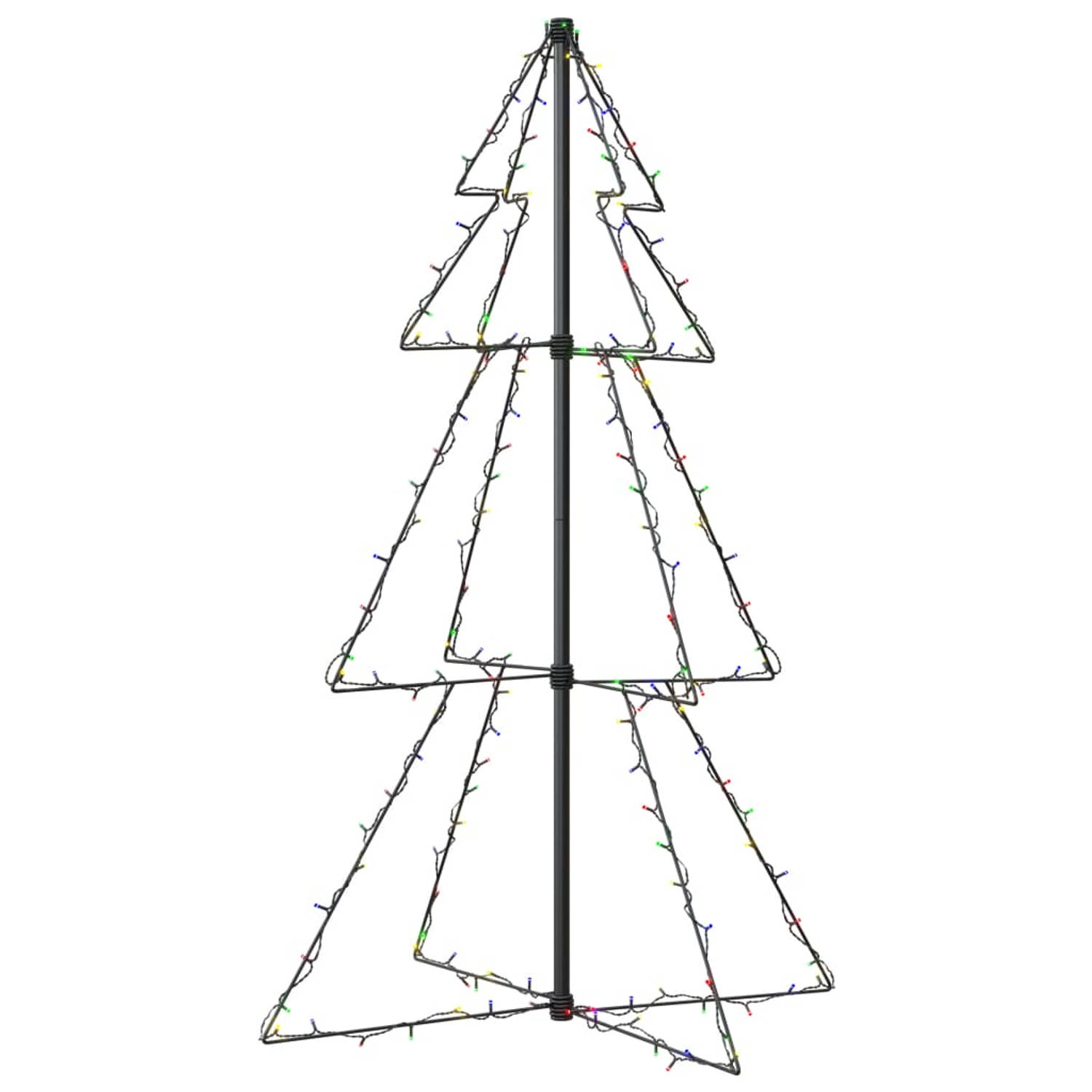 The Living Store Kegelkerstboom 160 LED's binnen en buiten 78x120 cm - Decoratieve kerstboom