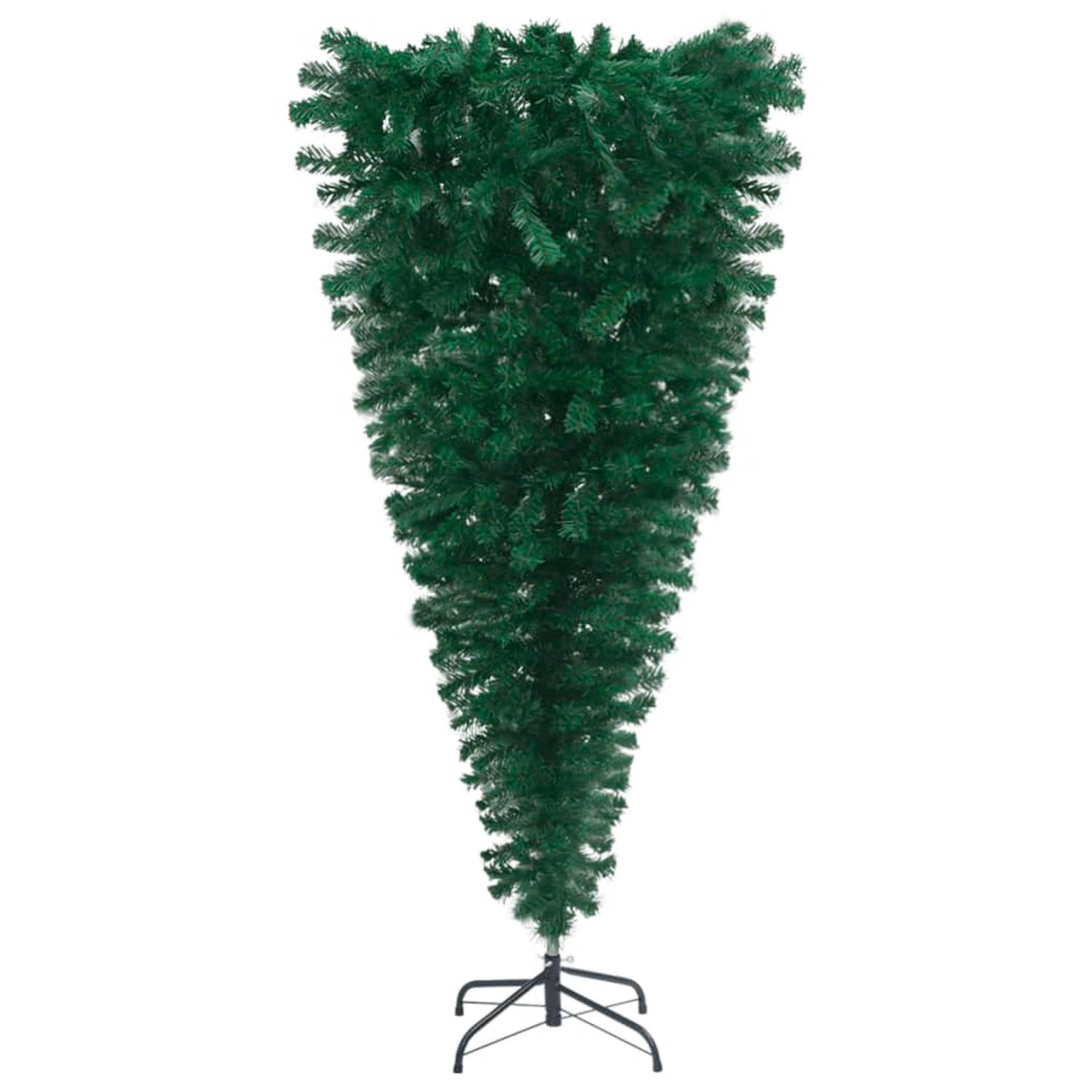 The Living Store Kunstkerstboom omgekeerd met standaard 150 cm groen - Decoratieve kerstboom