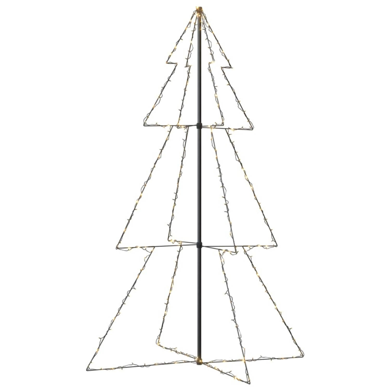 The Living Store Kegelkerstboom 240 LED's binnen en buiten 118x180 cm - Decoratieve kerstboom