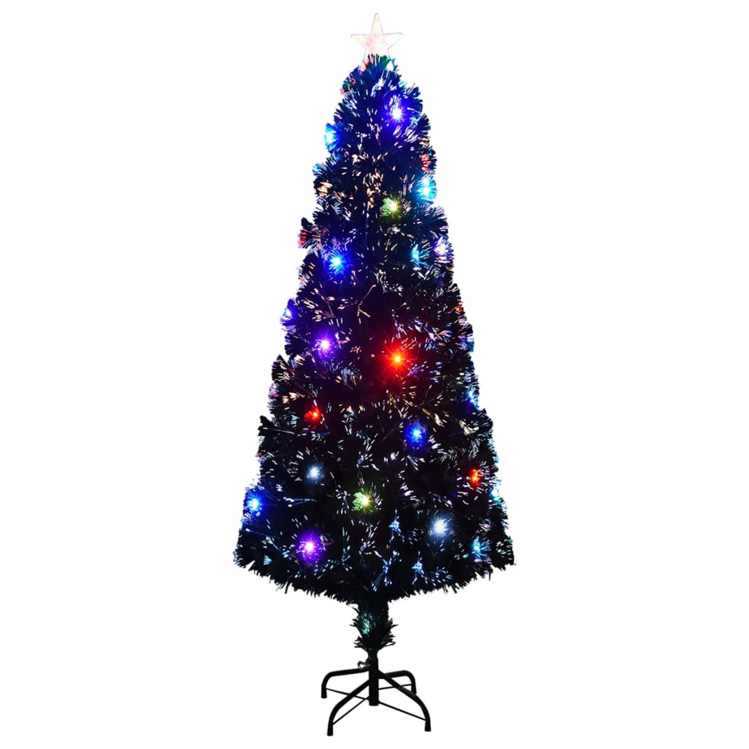 The Living Store Kunstkerstboom met standaard/LED 240 cm glasvezel - Decoratieve kerstboom
