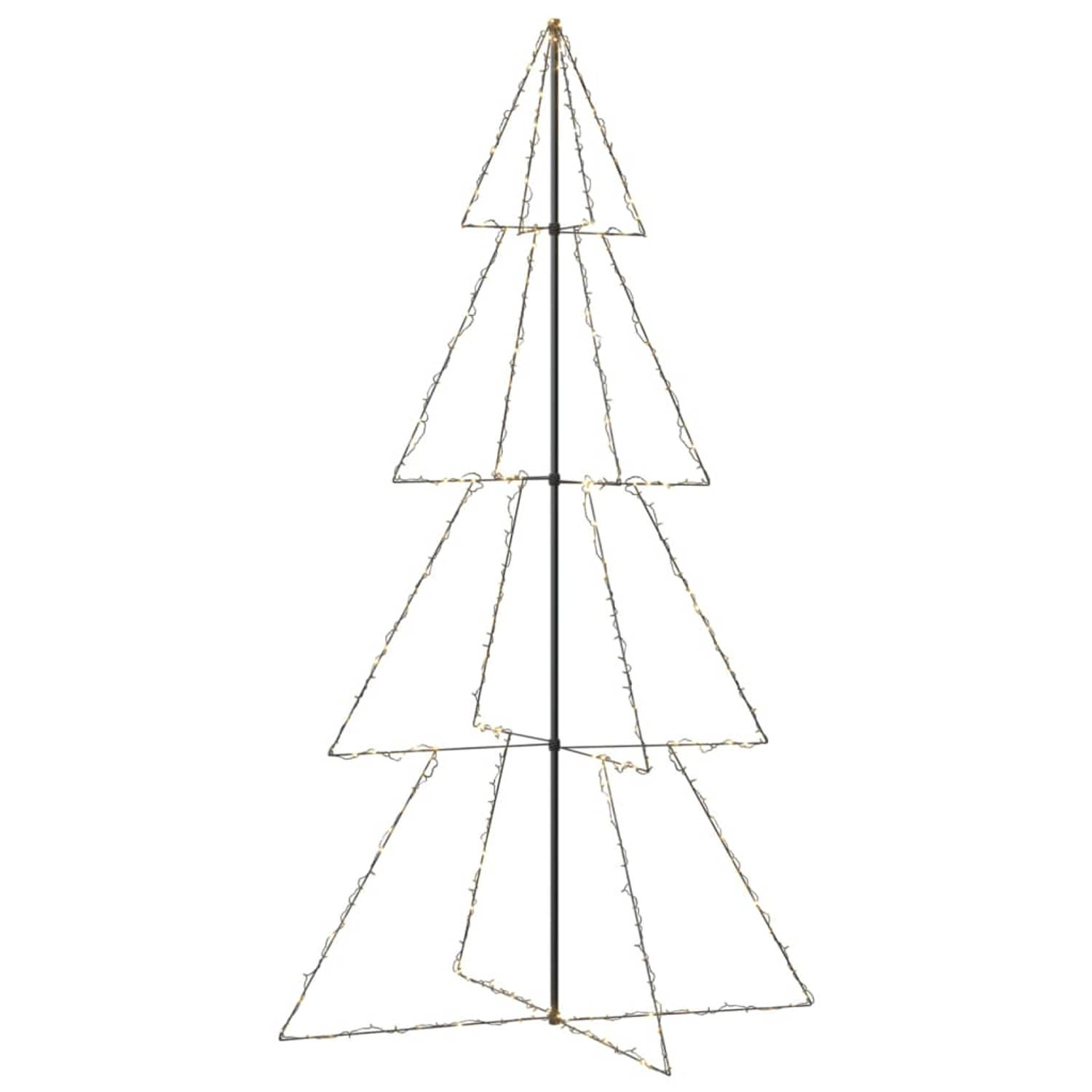 The Living Store Kegelkerstboom 360 LED's binnen en buiten 143x250 cm - Decoratieve kerstboom