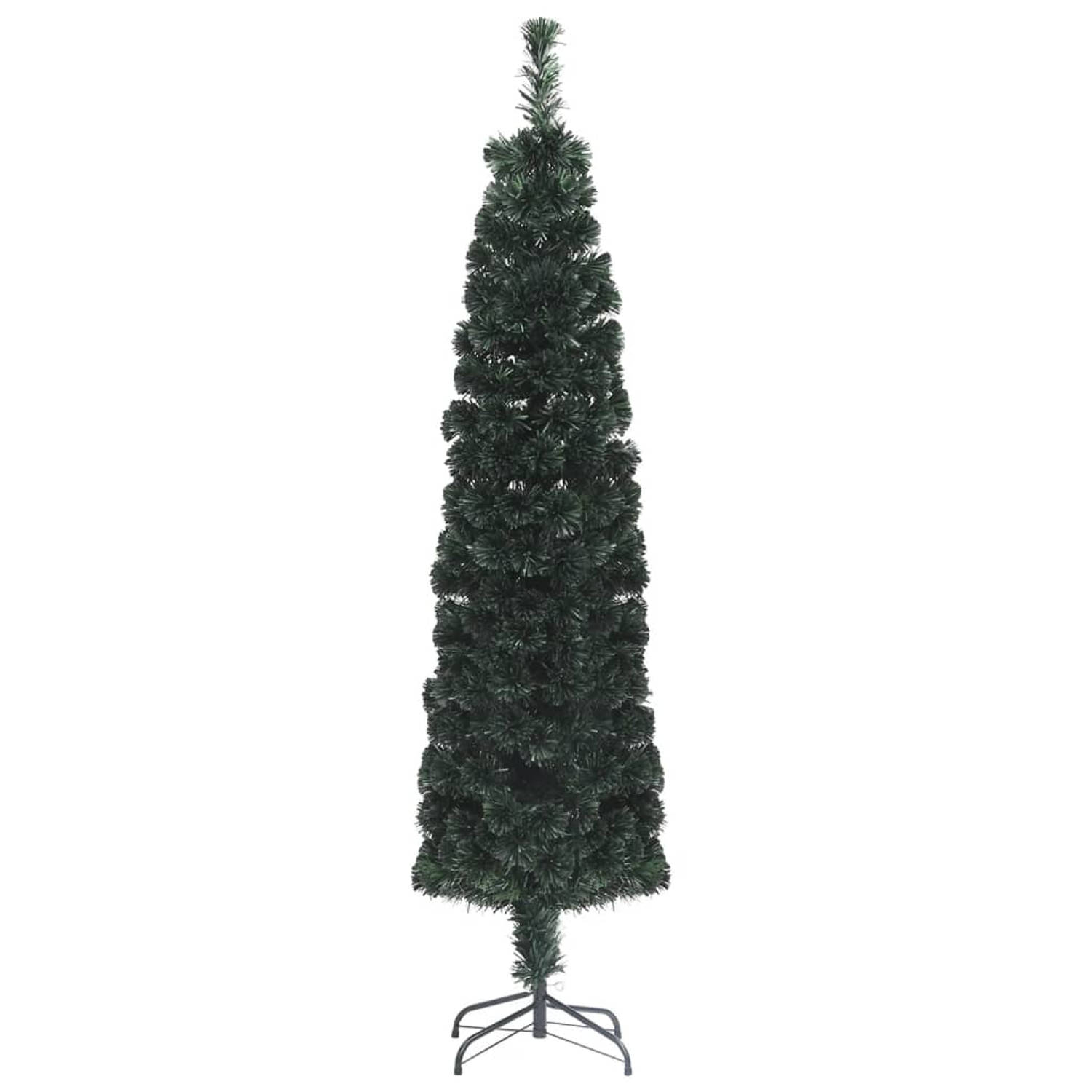 The Living Store Kunstkerstboom met standaard smal 150 cm glasvezel - Decoratieve kerstboom