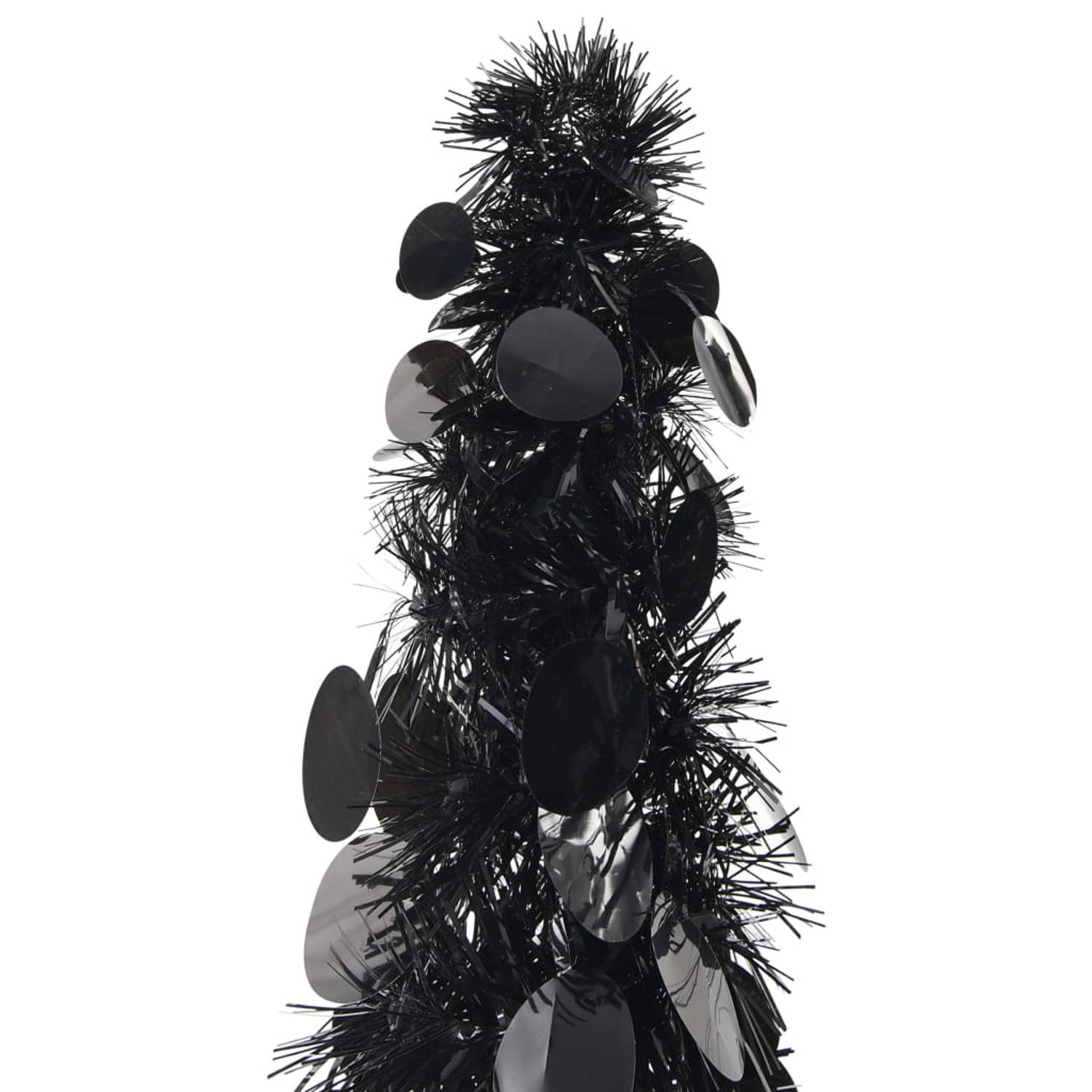 The Living Store Kunstkerstboom pop-up 150 cm PET zwart - Decoratieve kerstboom