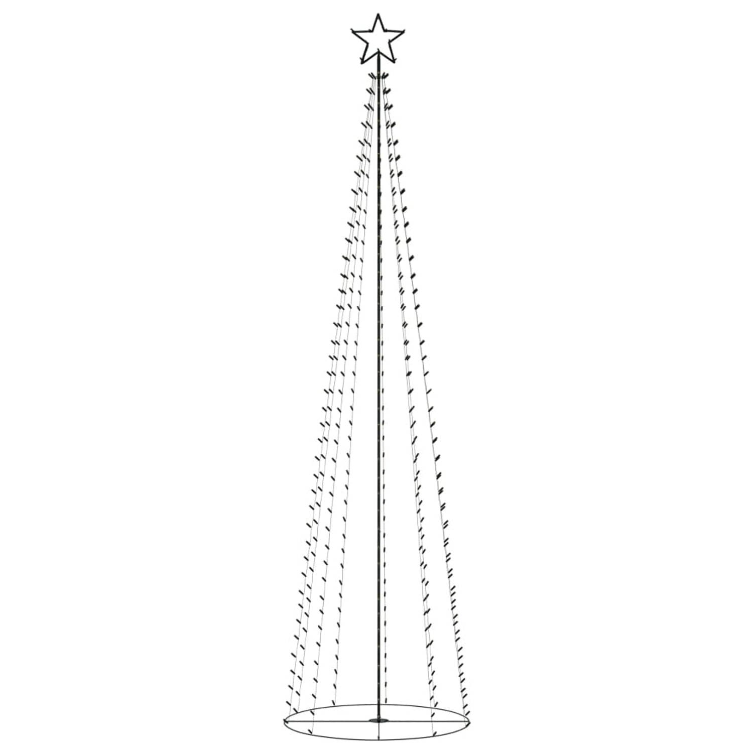 The Living Store Kegelkerstboom 400 LED's 100x360 cm meerkleurig - Decoratieve kerstboom
