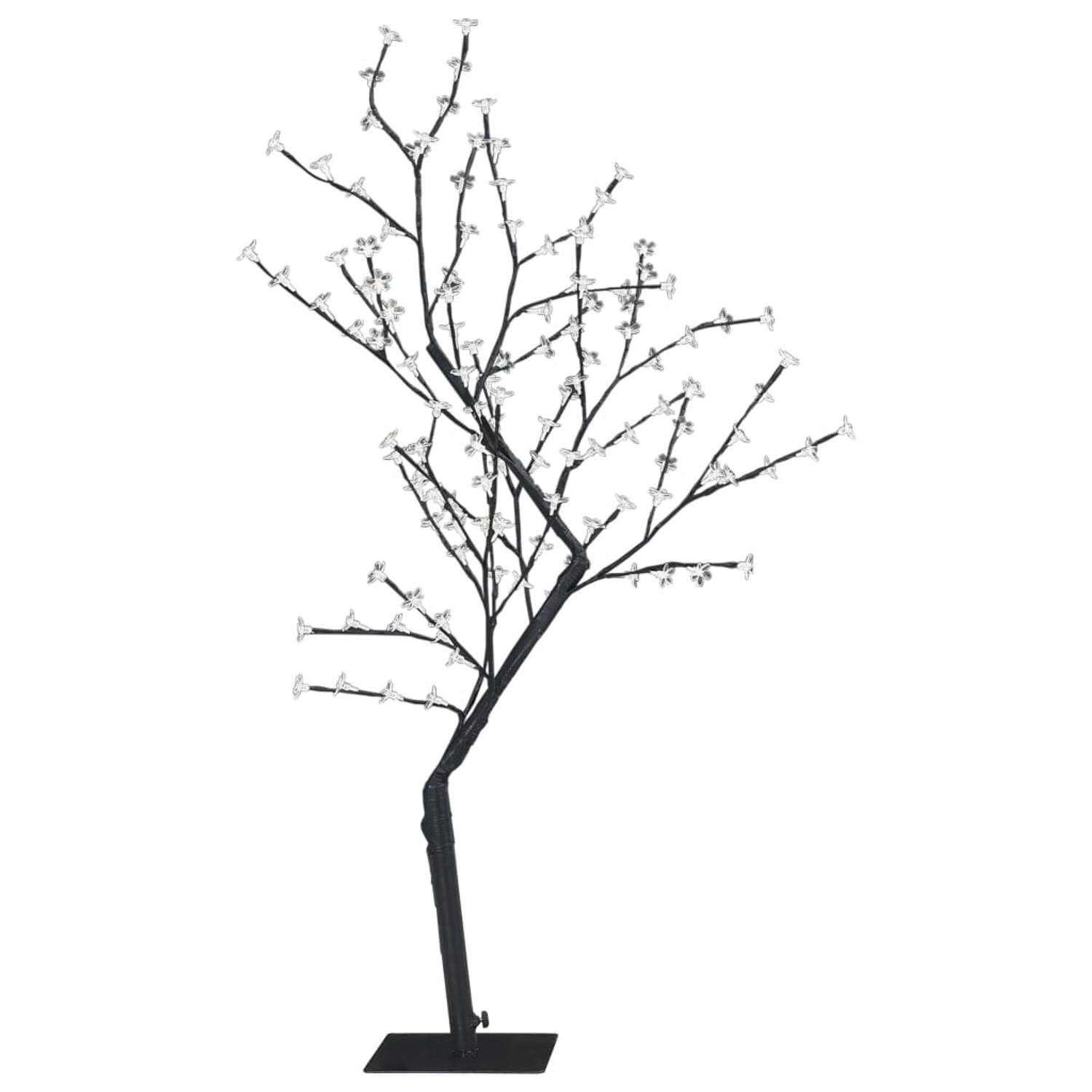 The Living Store Kunstkerstboom 120 cm - Kersenbloesem - LED-verlichting - Flexibele takken - Stabiele metalen voet -