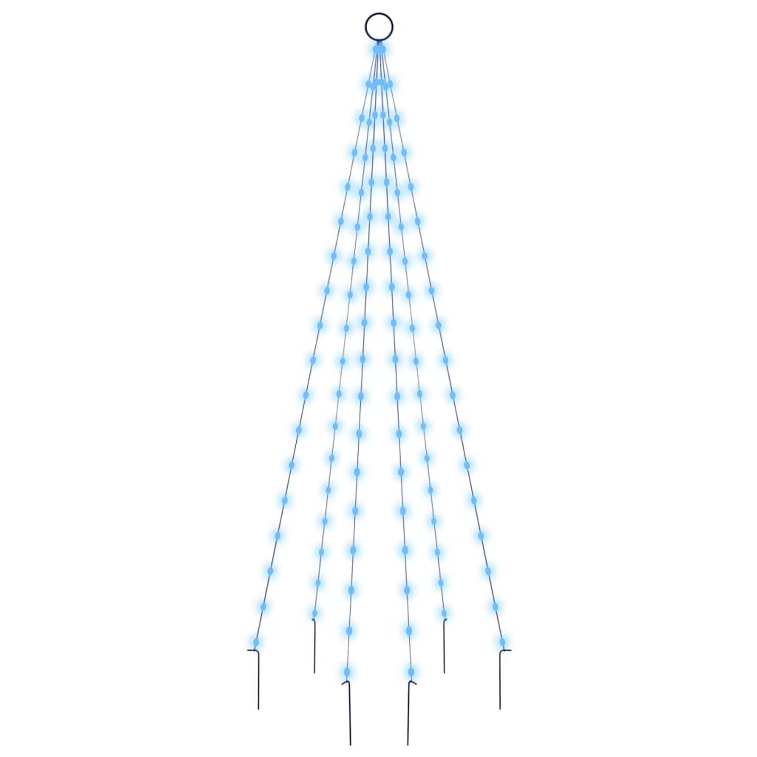 The Living Store LED-kerstboom - 70 x 180 cm - Blauw - 108 LEDs