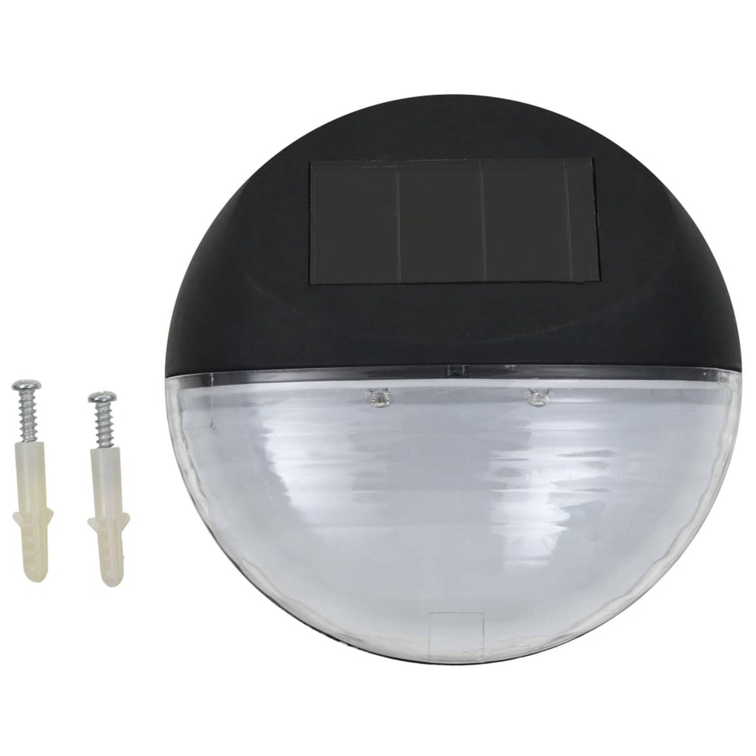 The Living Store Solarwandlamp - LED Tuinverlichting - 11 x 5 cm - Zwart