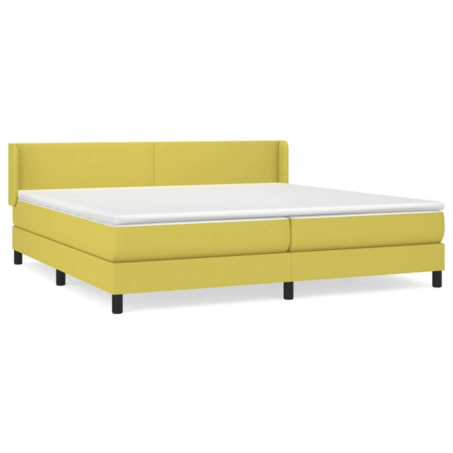 The Living Store Boxspringbed - - Bed - 203x203x78/88 cm - Groen