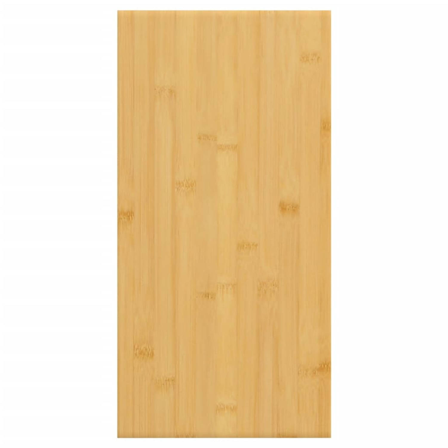 The Living Store Wandplank Rustieke Stijl - 40x20x1.5 cm - Bamboe - Extra opbergruimte - Eenvoudig schoon te maken oppervlak