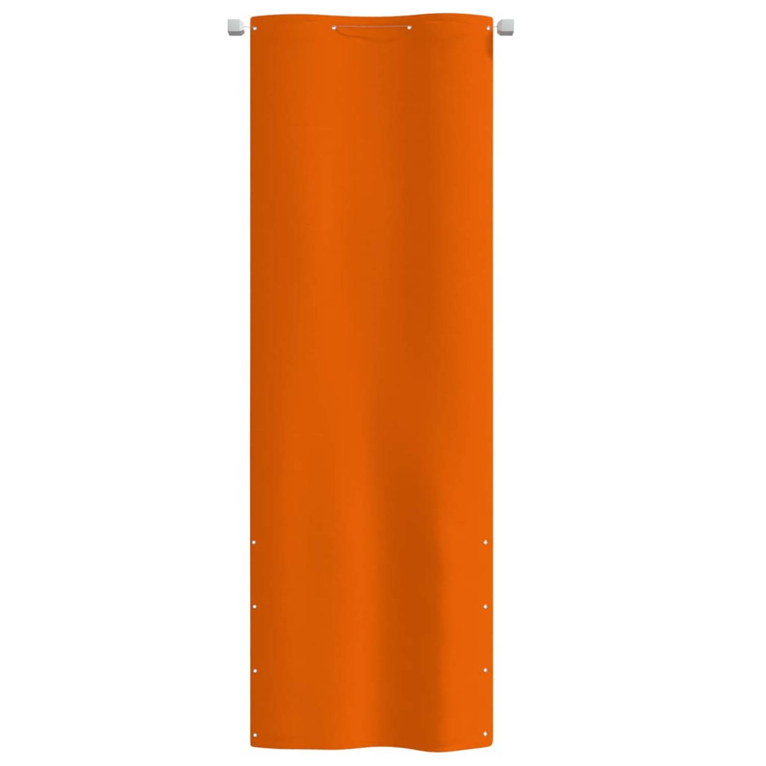 The Living Store Balkonscherm - Oxford stof - 80x240 cm - Waterbestendig - Oranje