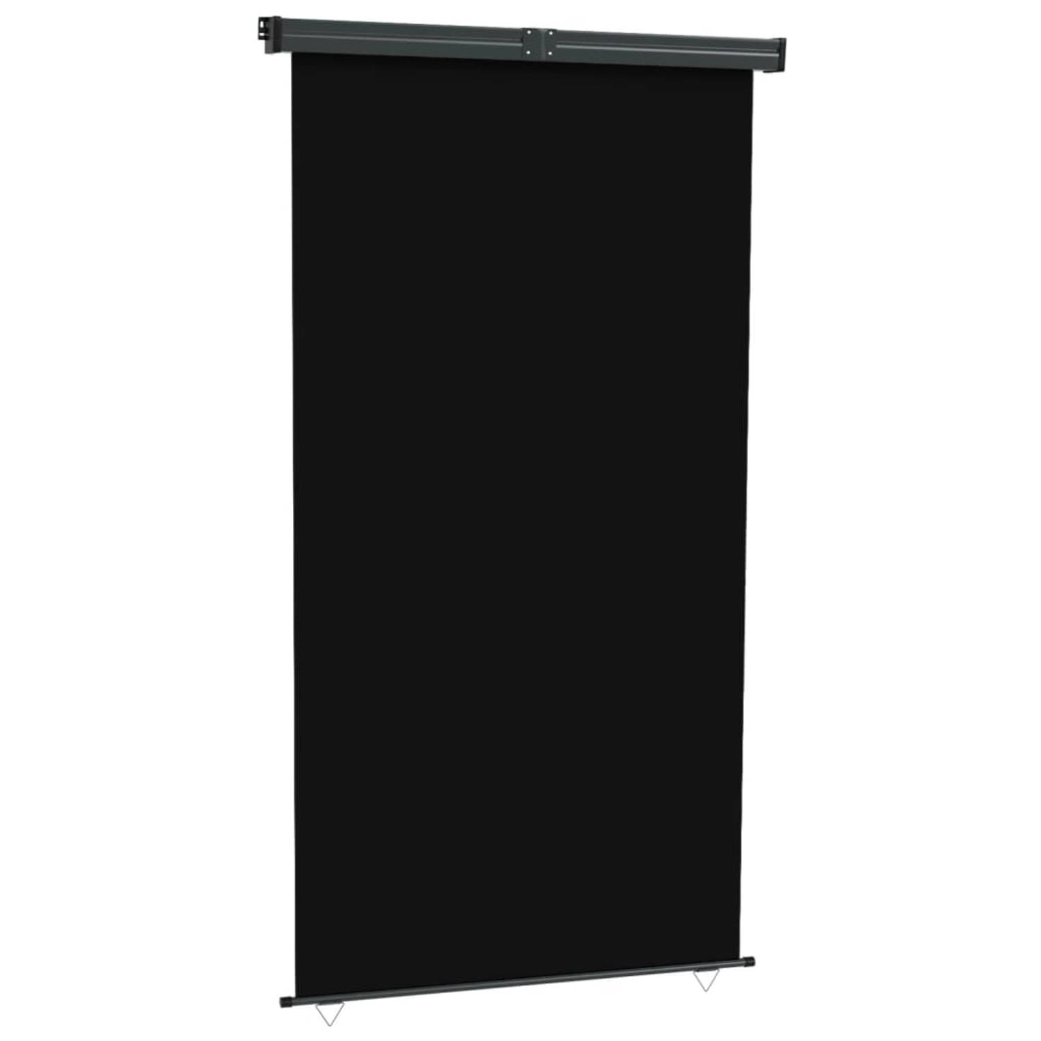 The Living Store Zonnescherm 160 x 250 cm - UV- en scheurbestendig polyester - Automatisch oprollen - Zwart