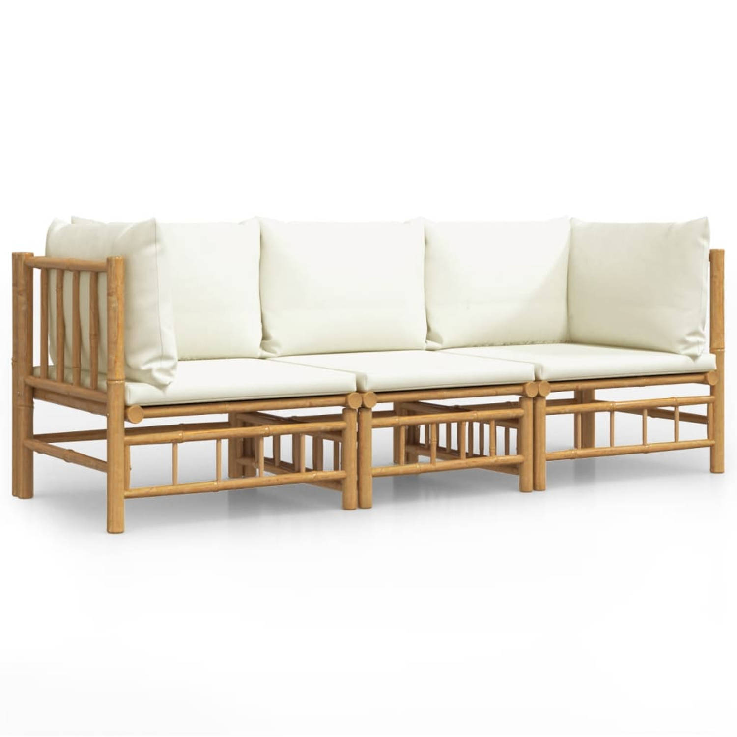 The Living Store Tuinset - Bamboe - Modulair ontwerp - Comfortabele zitervaring