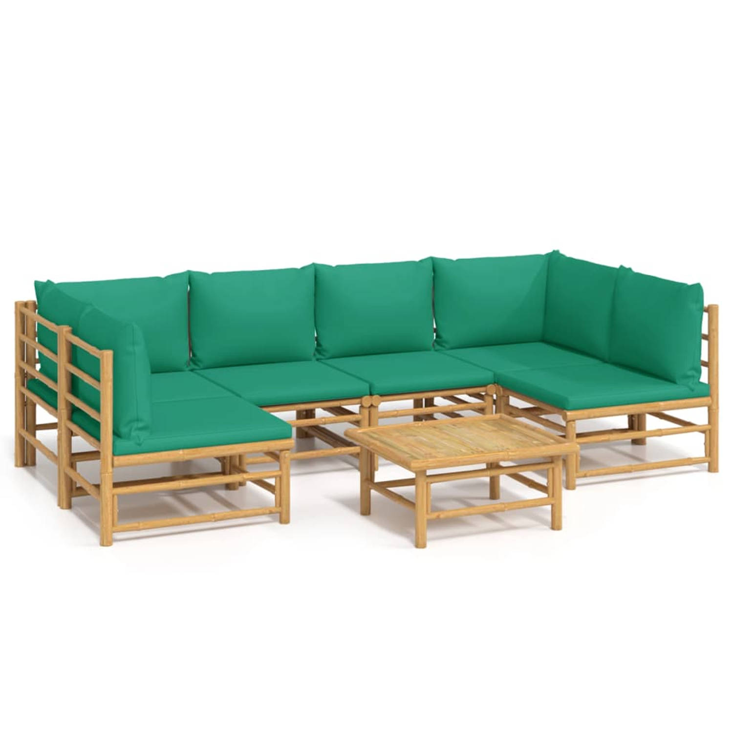 The Living Store Tuinset Bamboe - Modulair - 55x65cm - Sterk en comfortabel