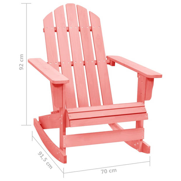 vidaXL Schommelstoel Adirondack massief vurenhout roze