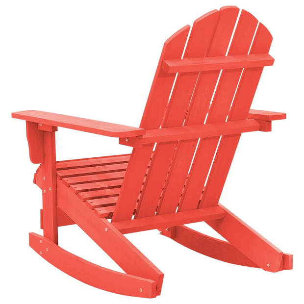 vidaXL Schommelstoel Adirondack massief vurenhout rood