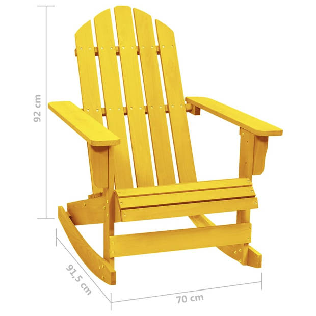 vidaXL Schommelstoel Adirondack massief vurenhout geel