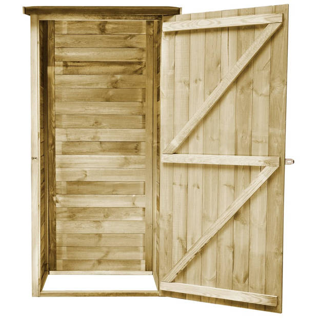 The Living Store Schuur Simple - Opslagschuur 88 x 76 x 175 cm - Naturel hout