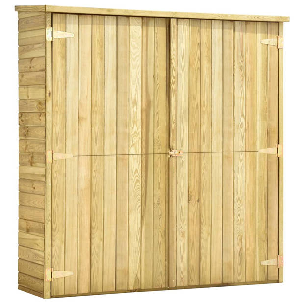 The Living Store Gereedschapsschuur - 163 x 50 x 171 cm - Grenenhout - Natuur - Dubbele deur