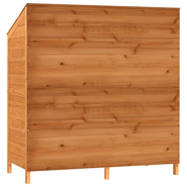 The Living Store Houten Tuinschuur - Bruin - 102 x 52 x 112 cm - Massief Vurenhout