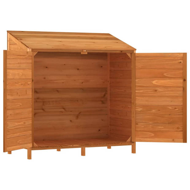 The Living Store Houten Tuinschuur - Bruin - 102 x 52 x 112 cm - Massief Vurenhout