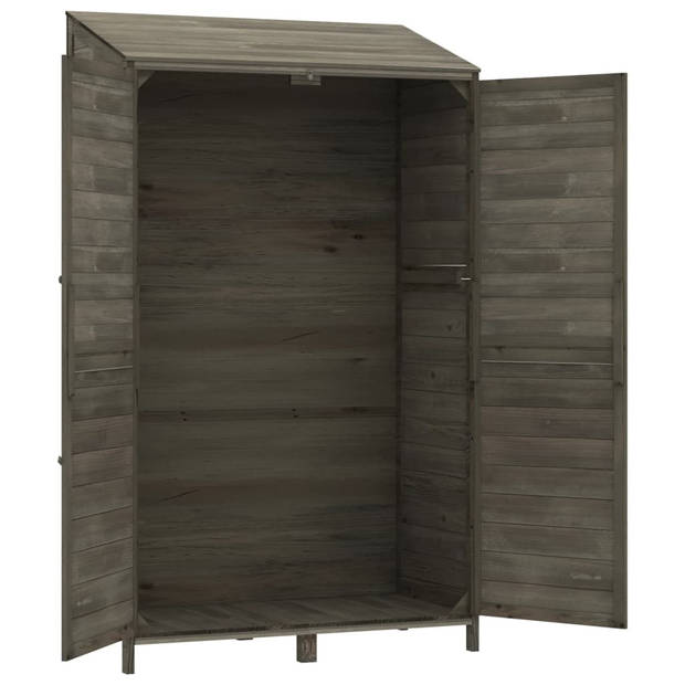 The Living Store Schuur - Houten - 102x52x174.5 cm - Antraciet