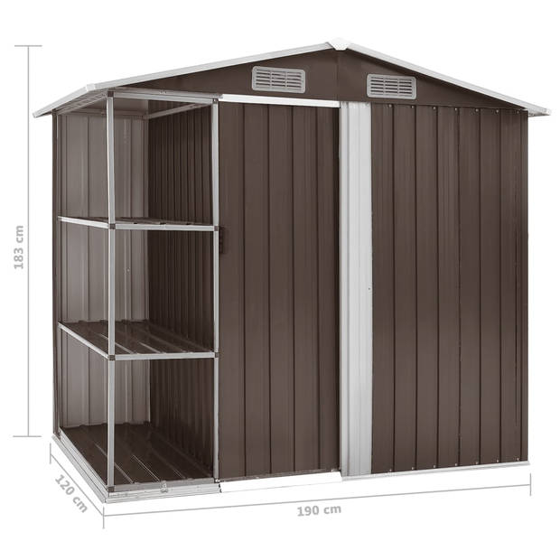 The Living Store Tuinberging Gegalvaniseerd IJzer - 205 x 130 x 183 cm - Bruin