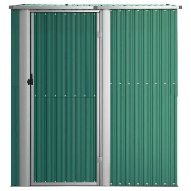 The Living Store Schuur Groen Gegalvaniseerd staal 180.5 x 97 x 209.5 cm - Afsluitbare deur